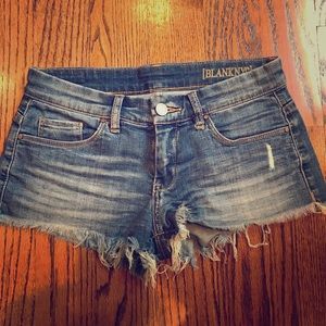 Blank jean shorts